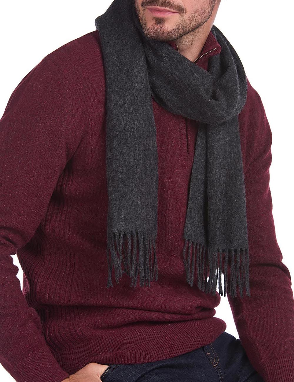 BARBOUR PLAIN LAMBSWOOL SCARF