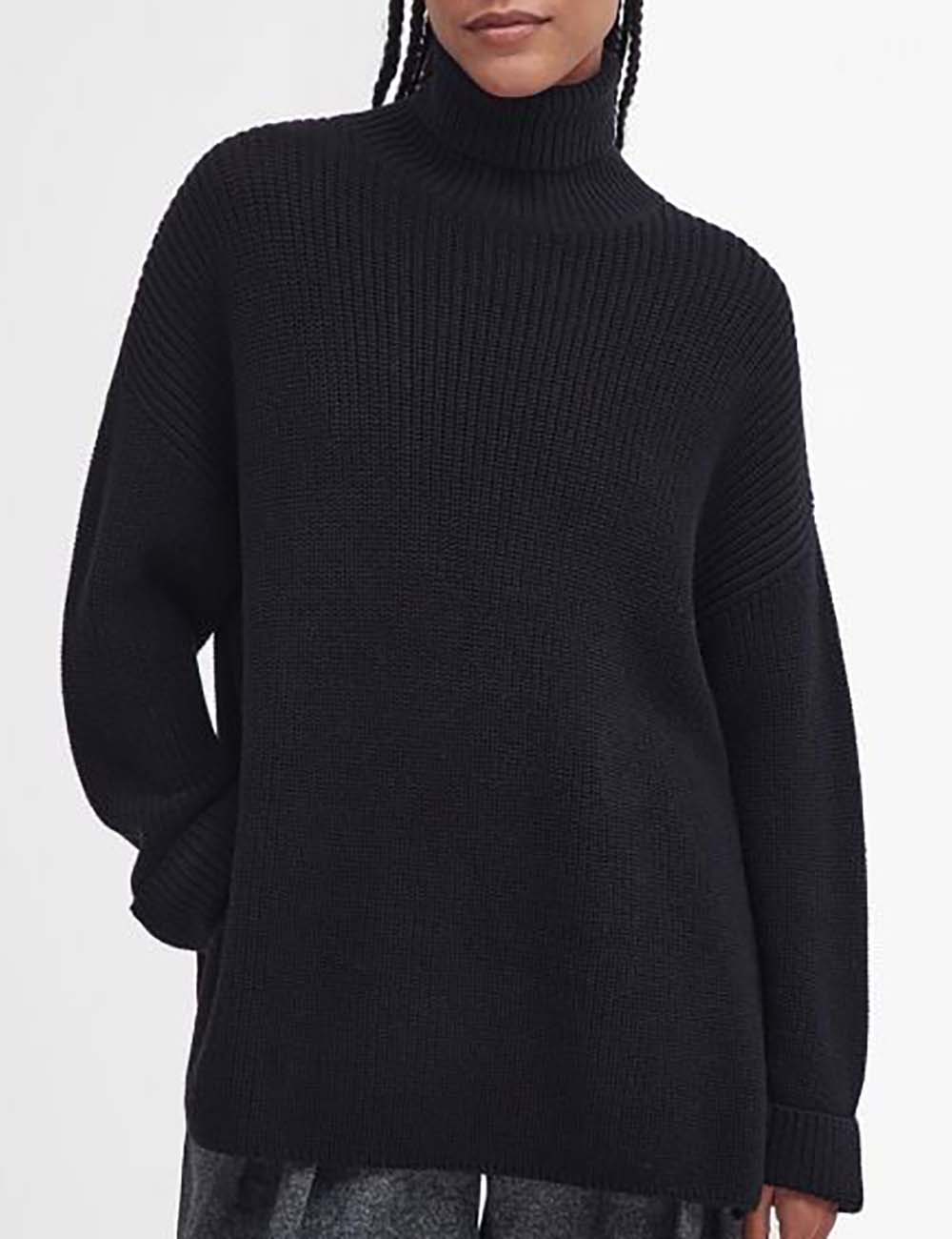 BARBOUR RIB STITCH KNITTED CAPE