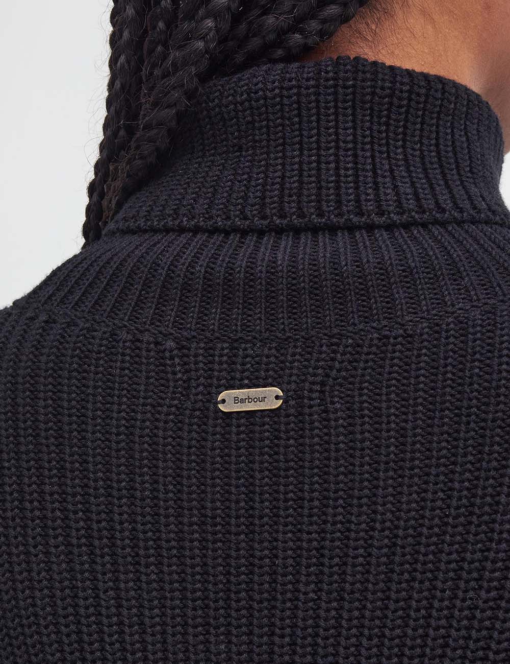 BARBOUR RIB STITCH KNITTED CAPE