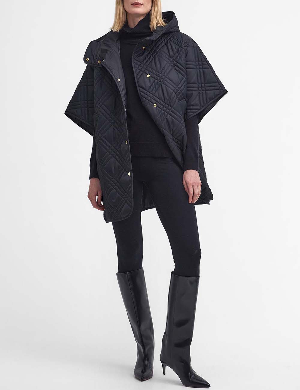 BARBOUR ASTOR QUILTED CAPE