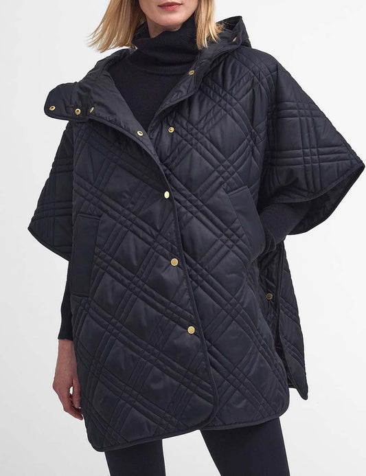 BARBOUR ASTOR QUILTED CAPE