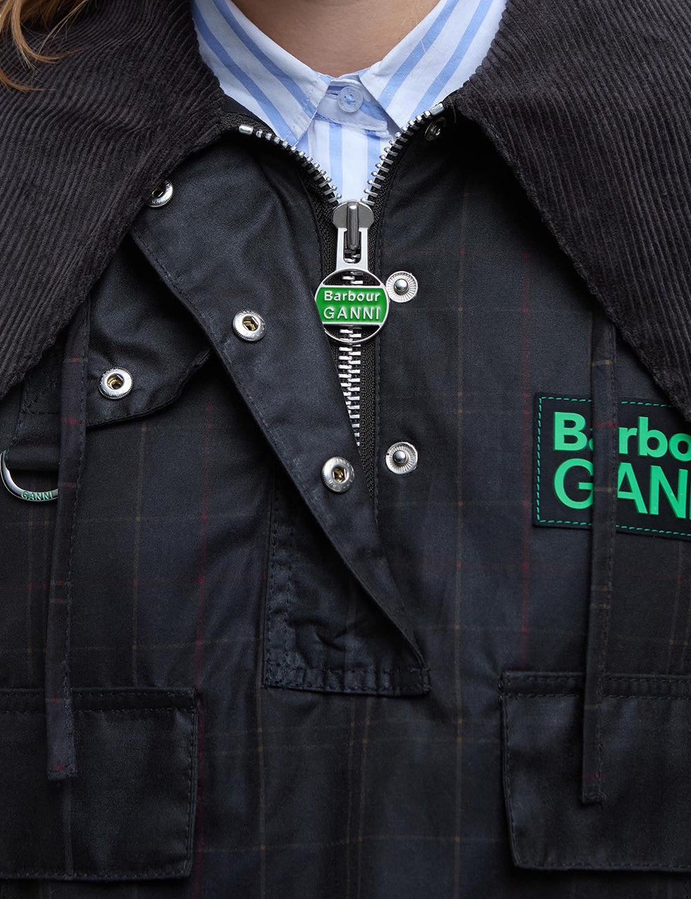 BARBOUR GANNI WAX ANORAK SMOCK