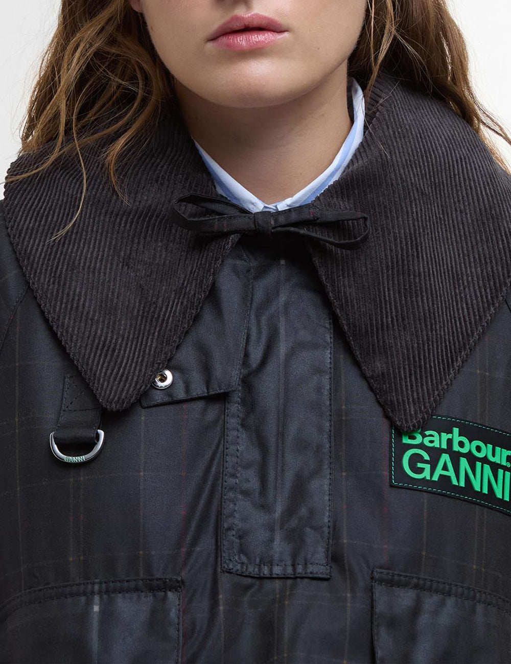 BARBOUR GANNI WAX ANORAK SMOCK