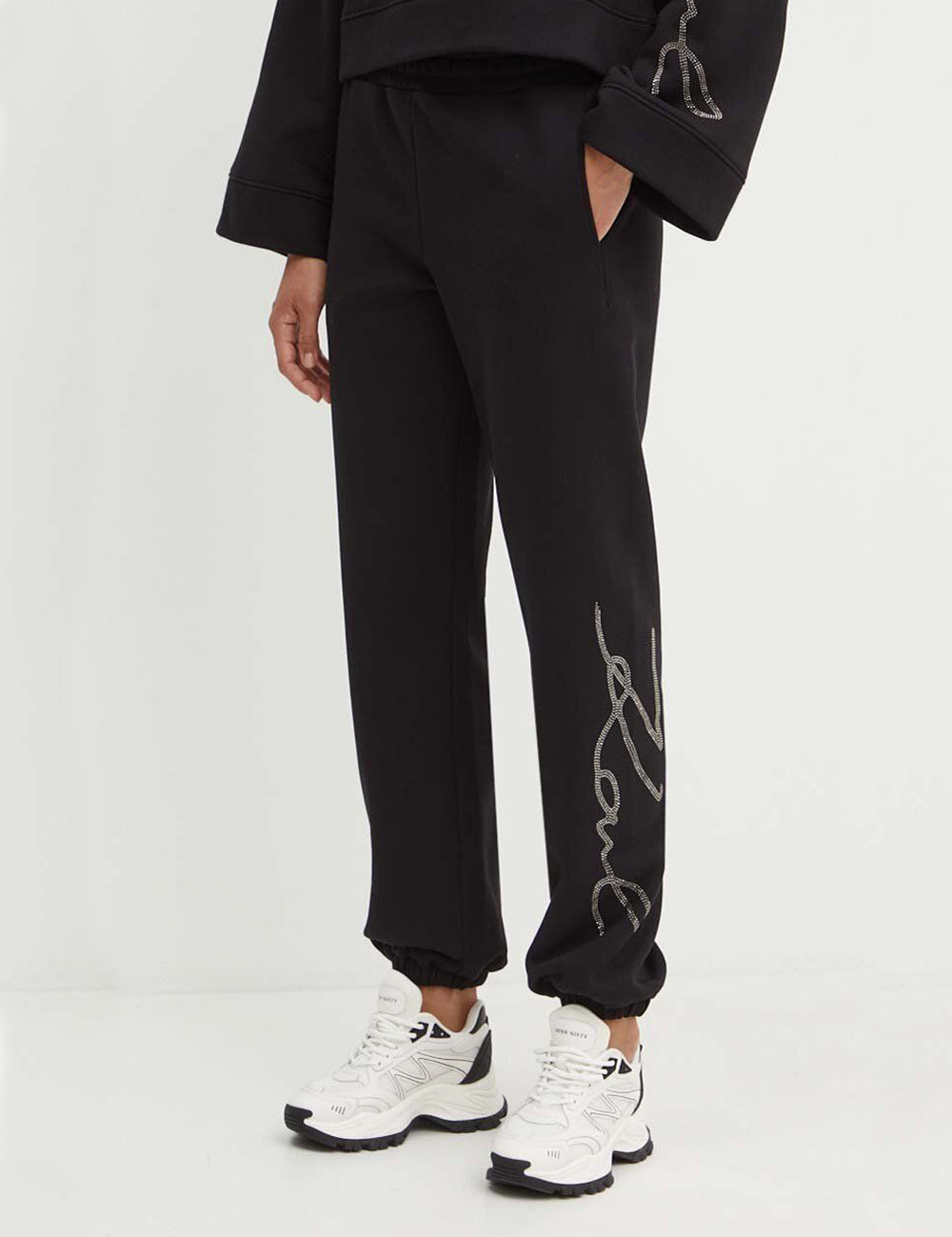 KARL LAGERFELD KARL RHINESTONE SWEATPANTS KARL LAGERFELD