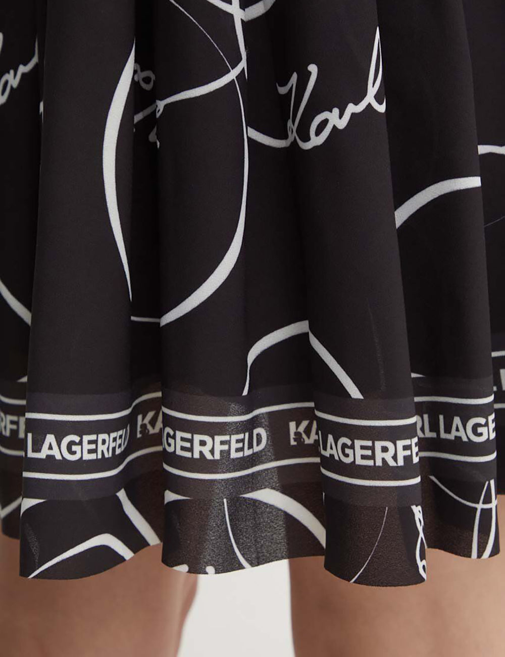 KARL LAGERFELD PLEATED PRINT MINI SKIRT KARL LAGERFELD