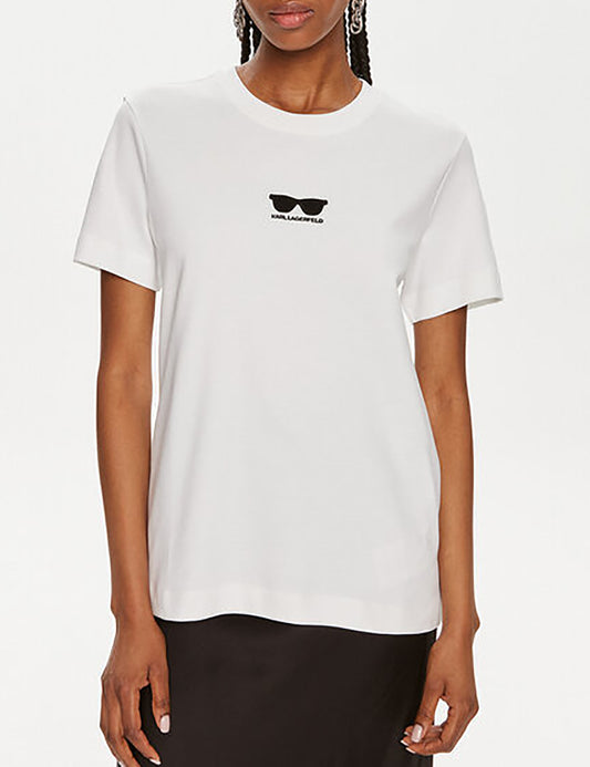 KARL LAGERFELD EMBROIDERY SUNGLASSES T-SHIRT KARL LAGERFELD