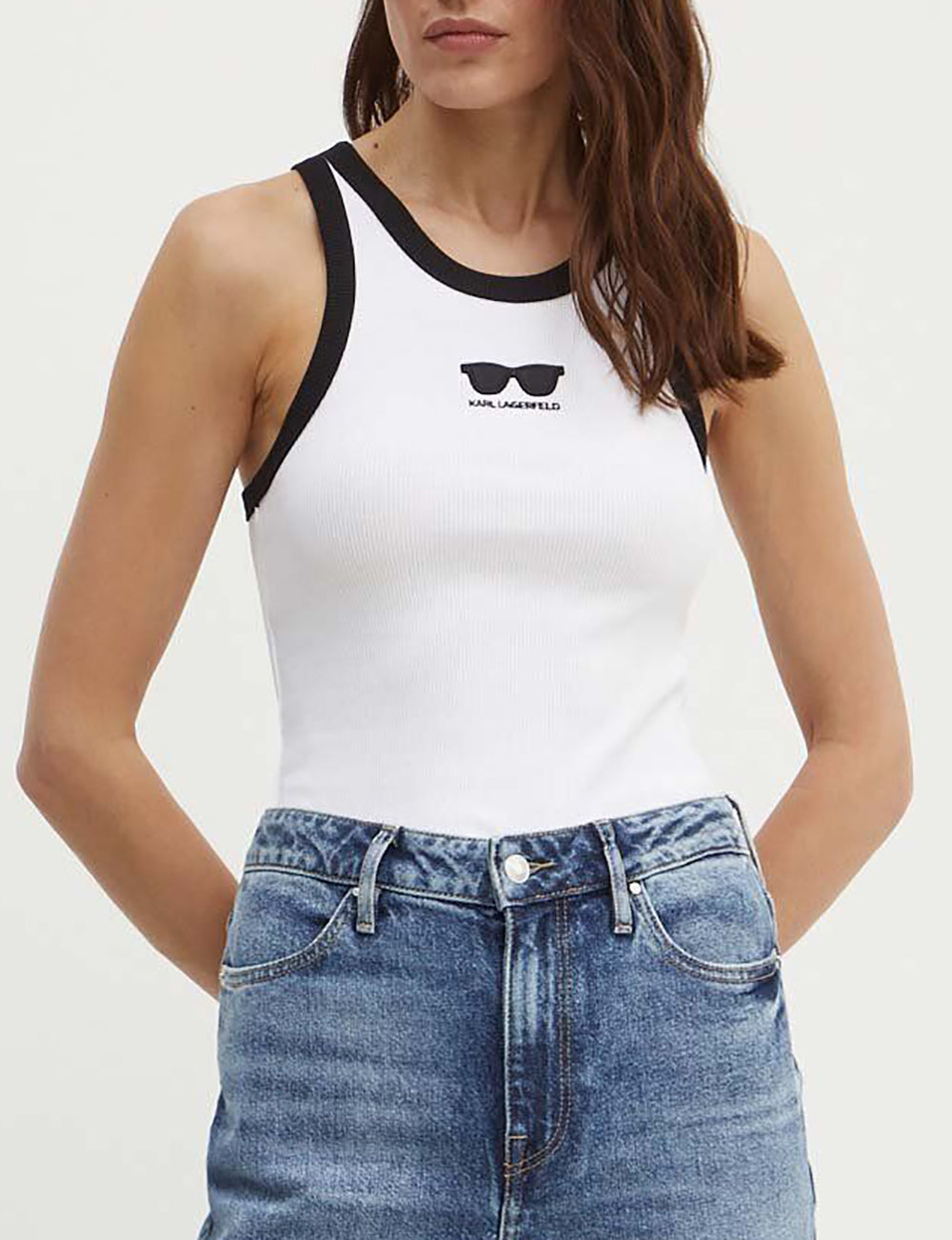 KARL LAGERFELD FASHION TANK TOP W/SUNGLASSES KARL LAGERFELD