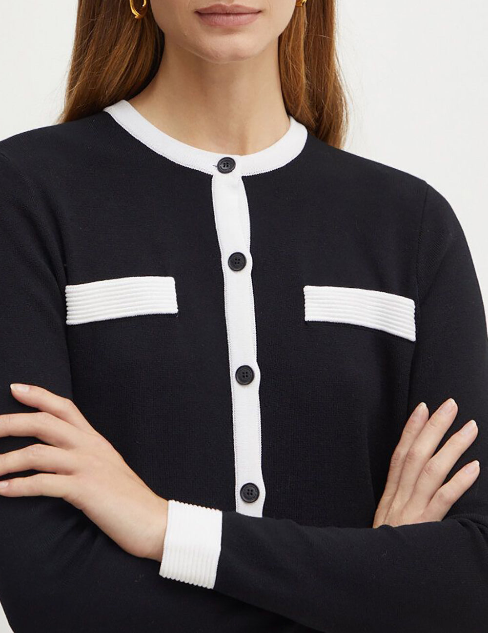 KARL LAGERFELD CLASSIC LSLV CARDIGAN KARL LAGERFELD