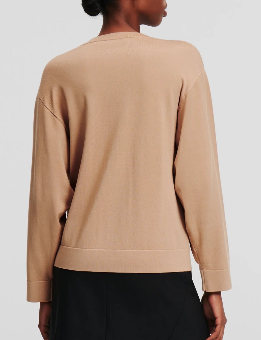 KARL LAGERFELD LIGHT V-NECK KNIT SWEATER KARL LAGERFELD