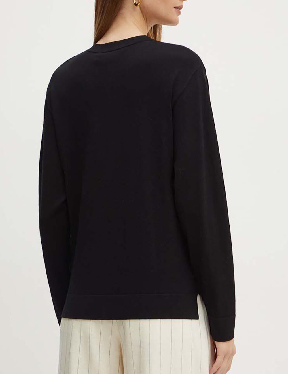 KARL LAGERFELD LIGHT V-NECK KNIT SWEATER KARL LAGERFELD