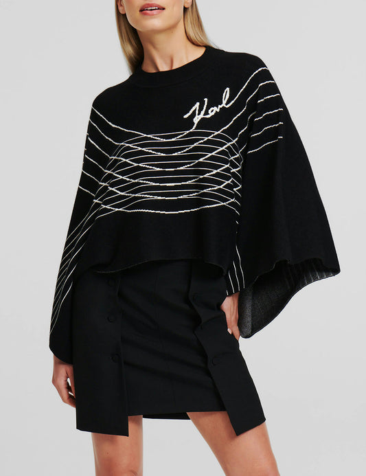 KARL LAGERFELD SCARF FASHION SWEATER KARL LAGERFELD