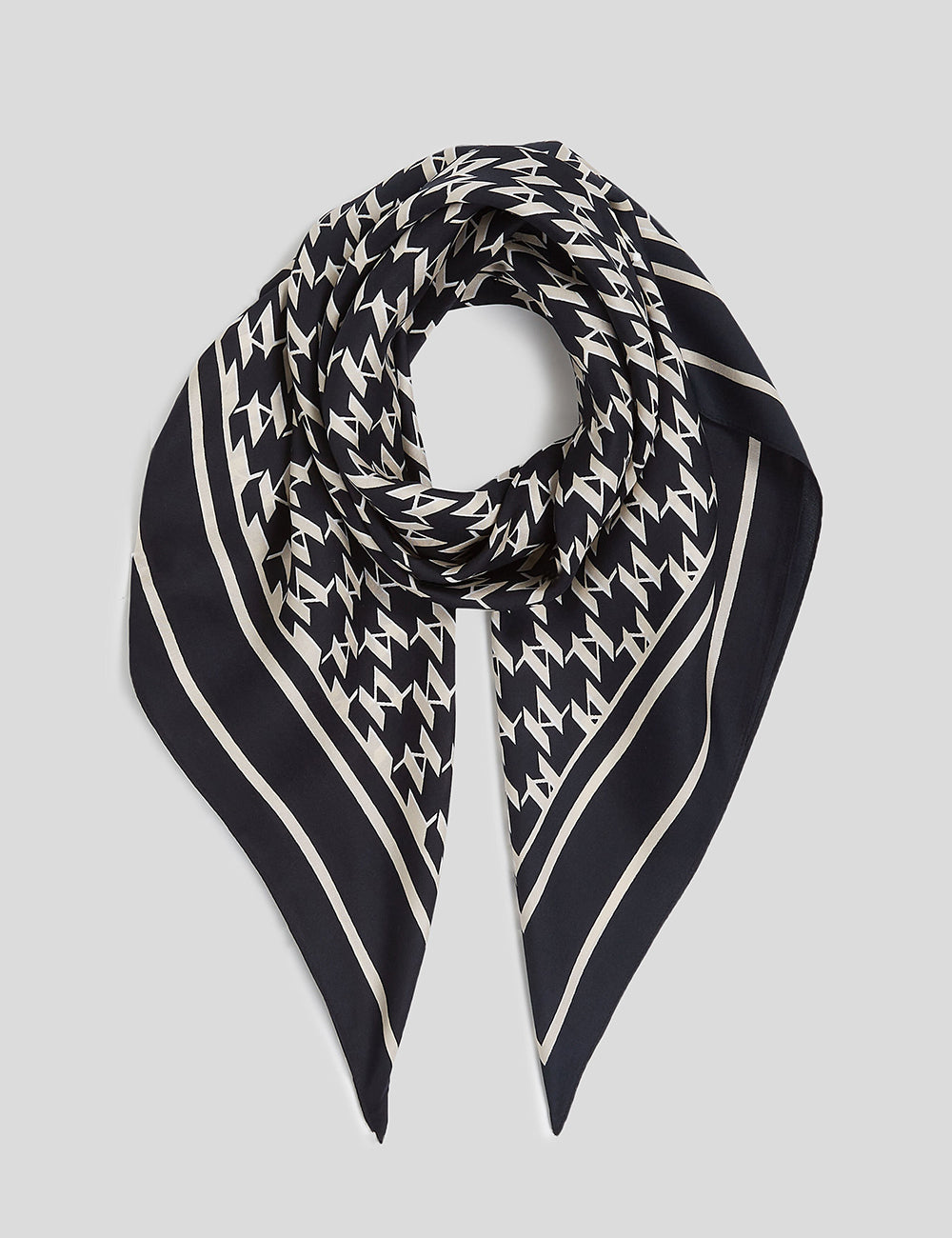 KARL LAGERFELD K/MONOGRAM SILK SCARF KARL LAGERFELD