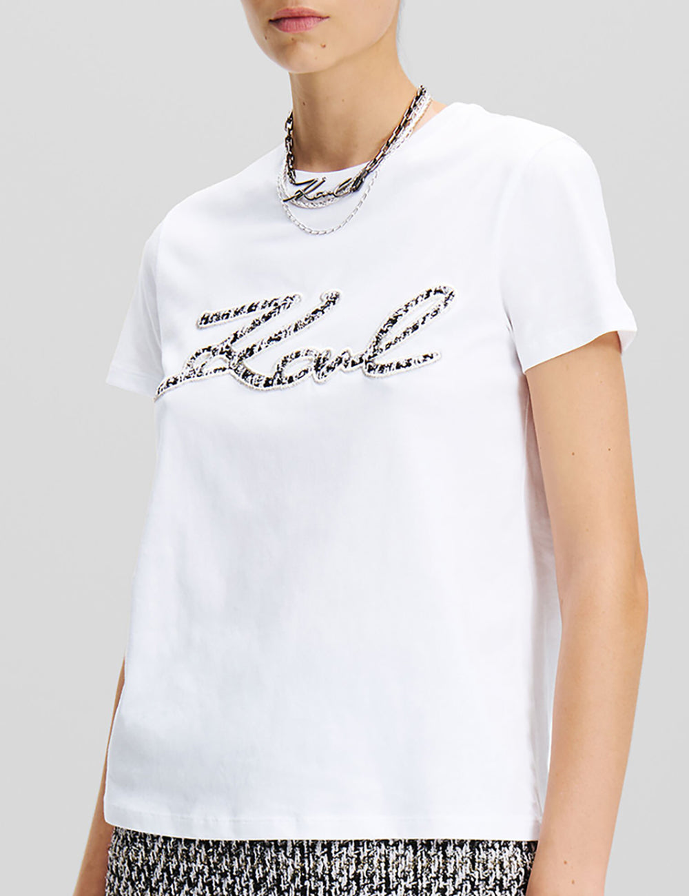 KARL LAGERFELD BOUCLE KARL SIGNATURE T-SHIRT KARL LAGERFELD