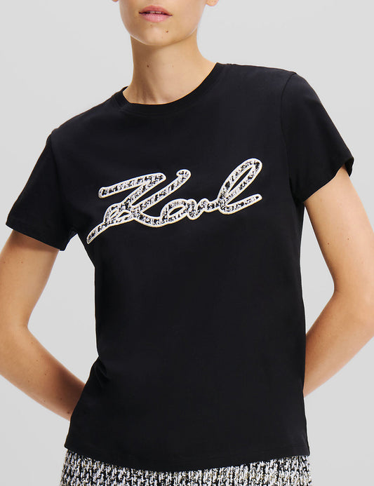 KARL LAGERFELD BOUCLE KARL SIGNATURE T-SHIRT KARL LAGERFELD