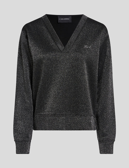 KARL LAGERFELD LUREX JERSEY SWEATSHIRT KARL LAGERFELD