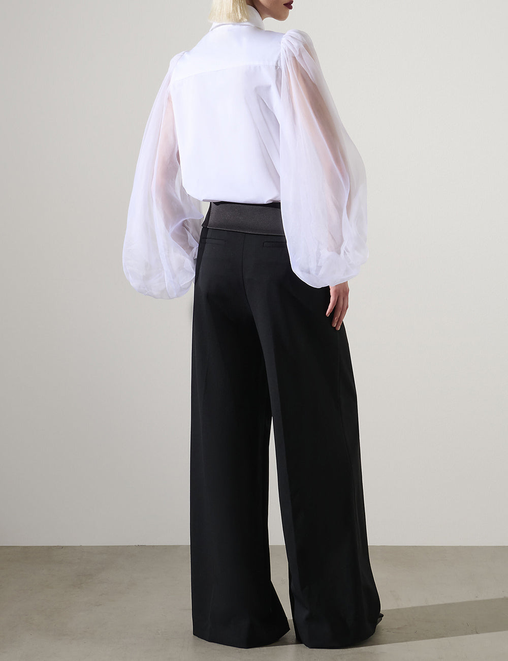 KARL LAGERFELD TAILORED WIDE LEG PANTS KARL LAGERFELD