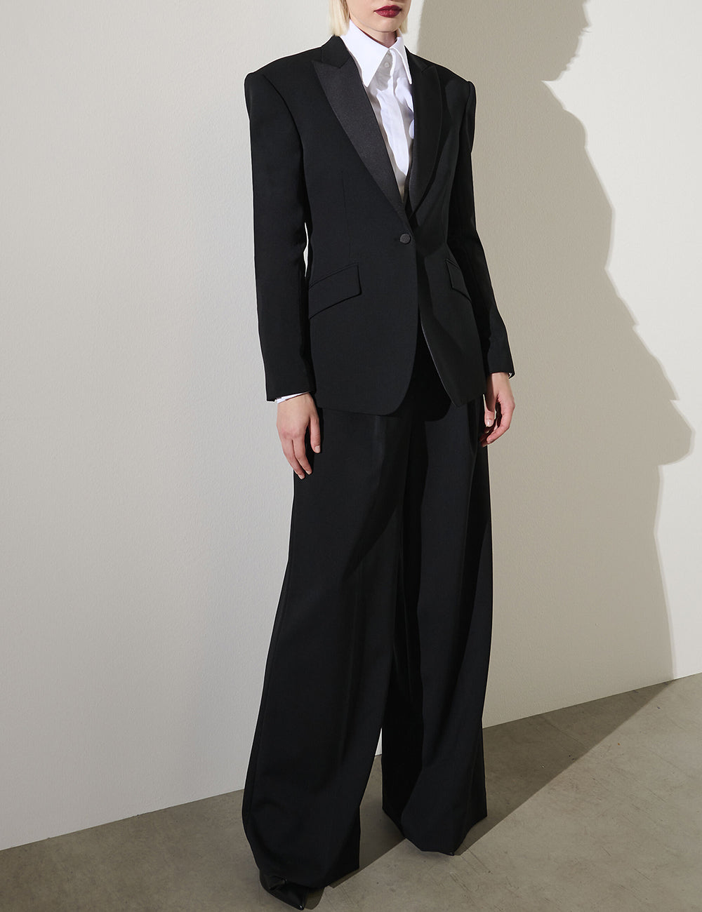 KARL LAGERFELD TAILORED WIDE LEG PANTS KARL LAGERFELD