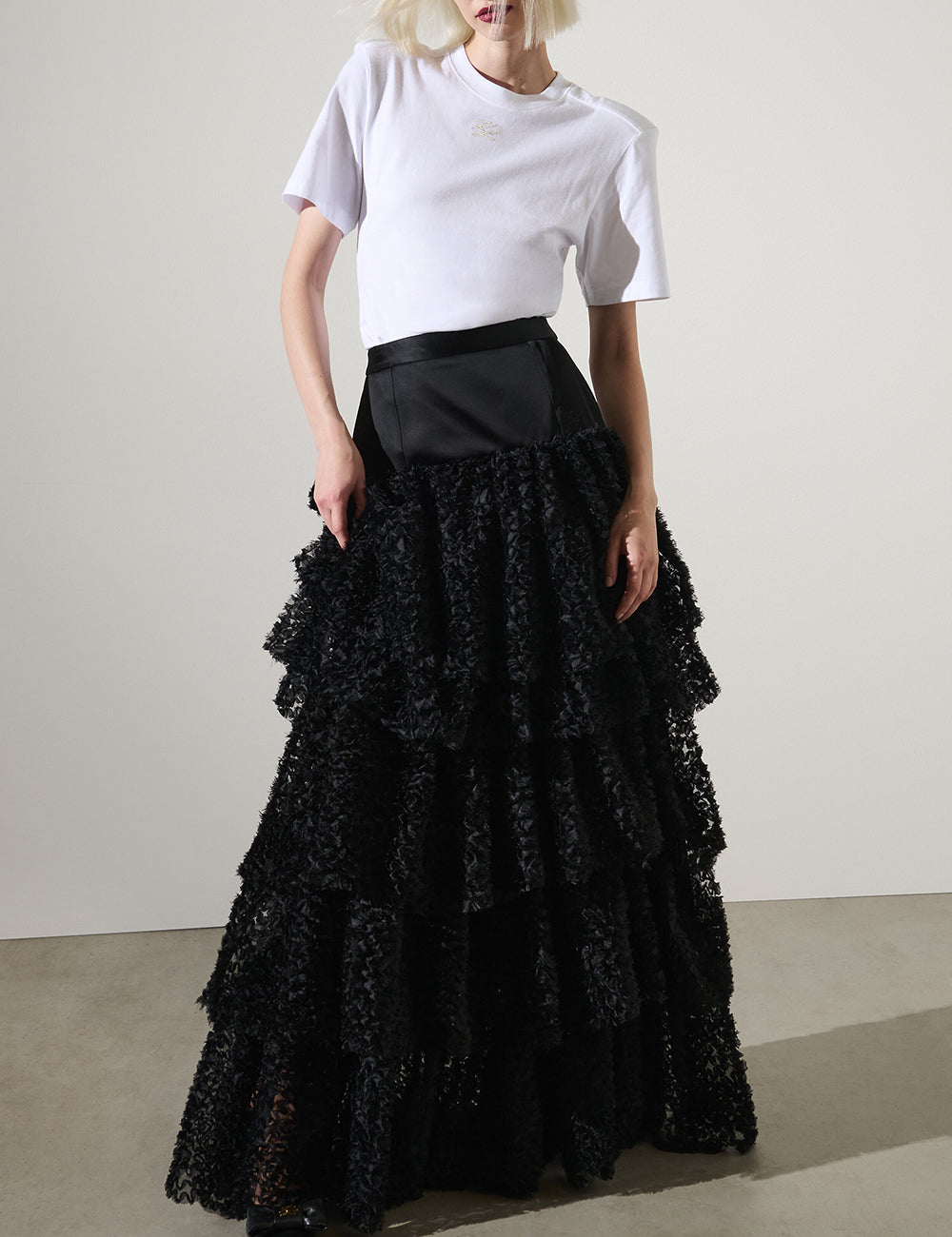 KARL LAGERFELD MAXI FRILL SKIRT KARL LAGERFELD