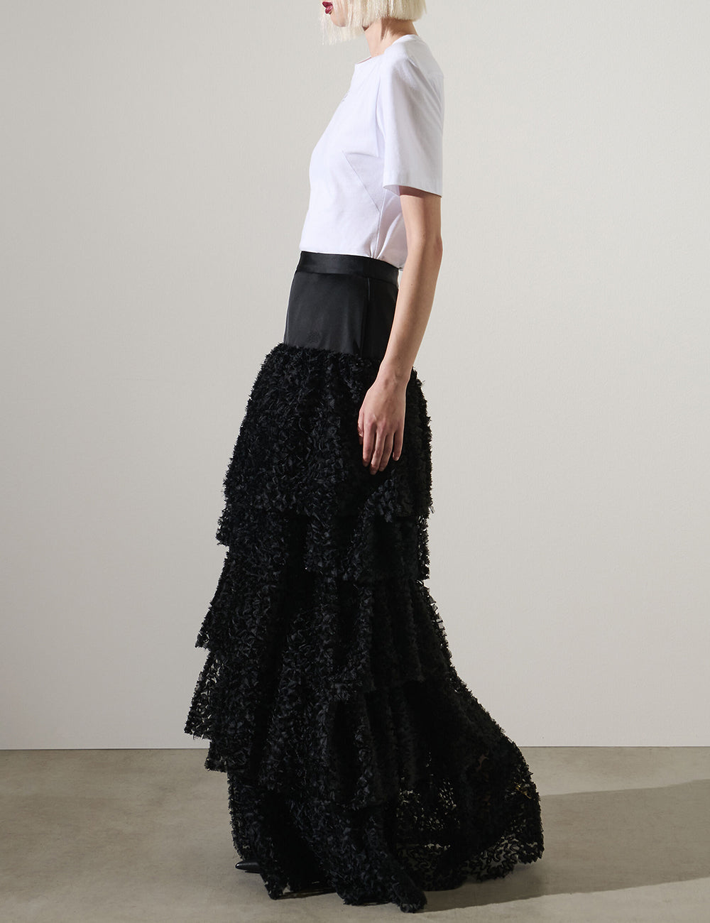 KARL LAGERFELD MAXI FRILL SKIRT KARL LAGERFELD