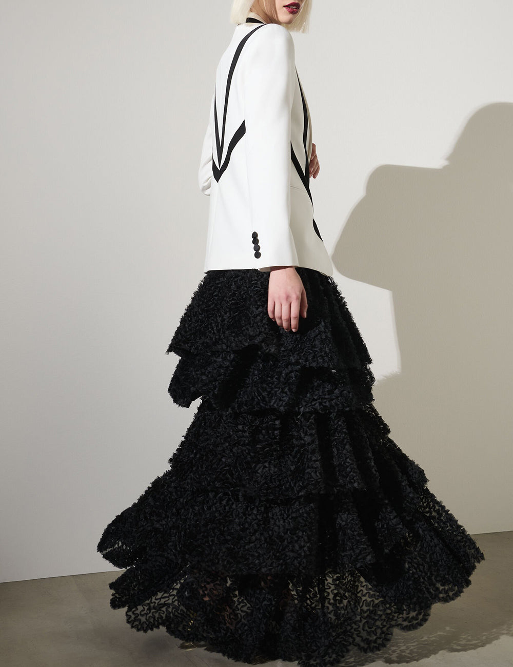 KARL LAGERFELD MAXI FRILL SKIRT KARL LAGERFELD