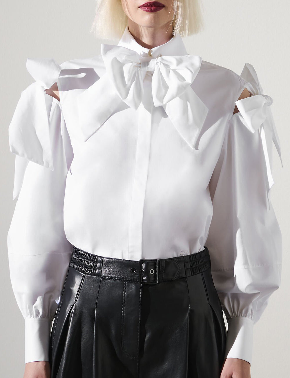 KARL LAGERFELD BOW DETAIL POPLIN SHIRT KARL LAGERFELD