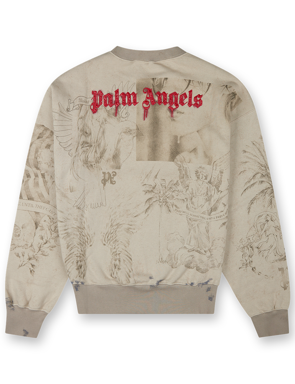 PALM ANGELS PENCIL ALL OVER CREW