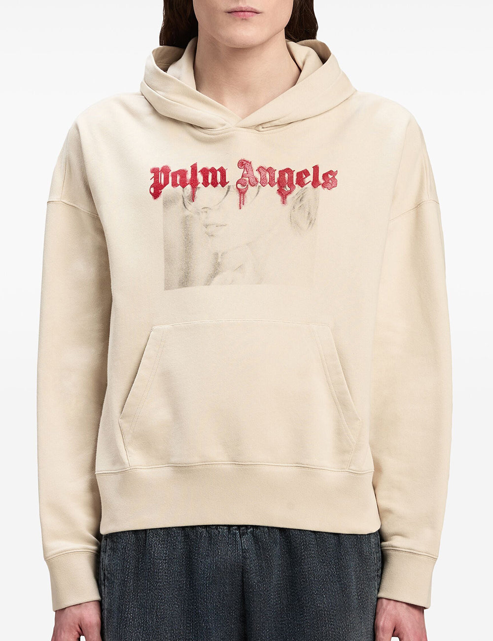 PALM ANGELS PORTRAIT PENCIL HOODY