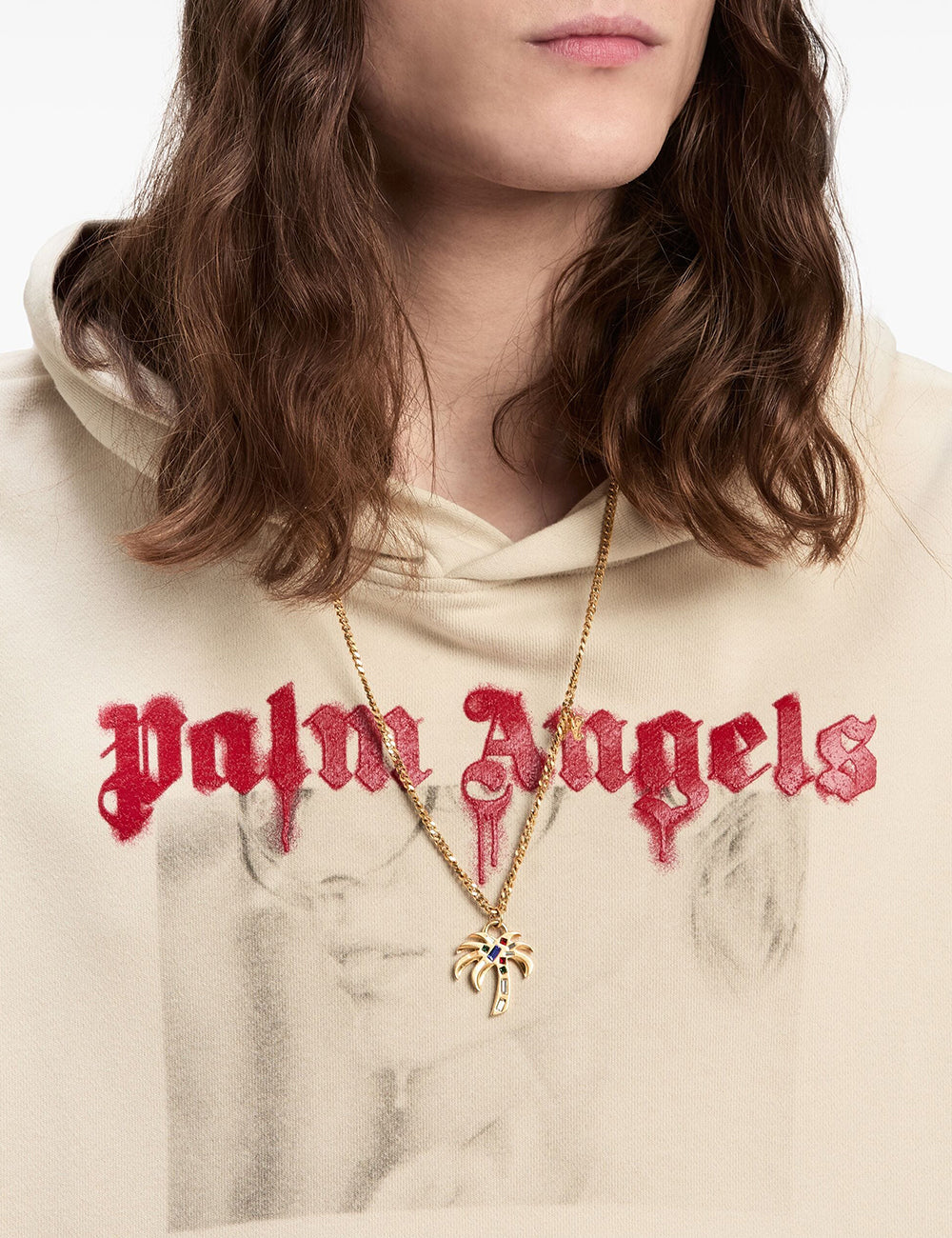 PALM ANGELS PORTRAIT PENCIL HOODY