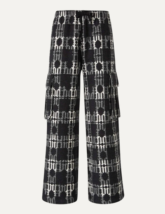 PALM ANGELS CHECK MONOGRAM PANTS