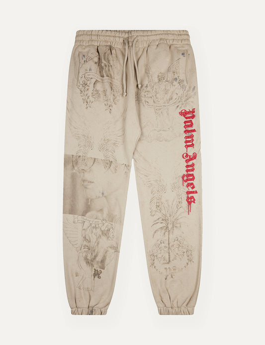 PALM ANGELS PENCIL ALL OVER SWEATPANTS