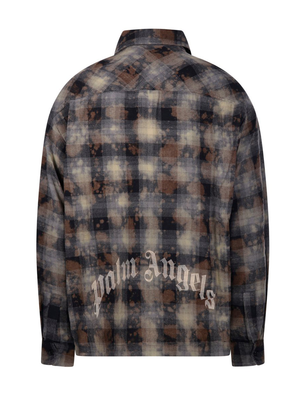 PALM ANGELS CURVED LOGO CHECK SHIRT L/S