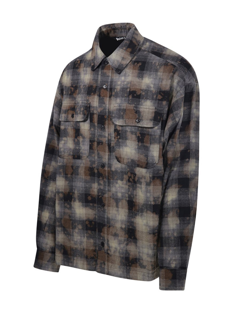 PALM ANGELS CURVED LOGO CHECK SHIRT L/S