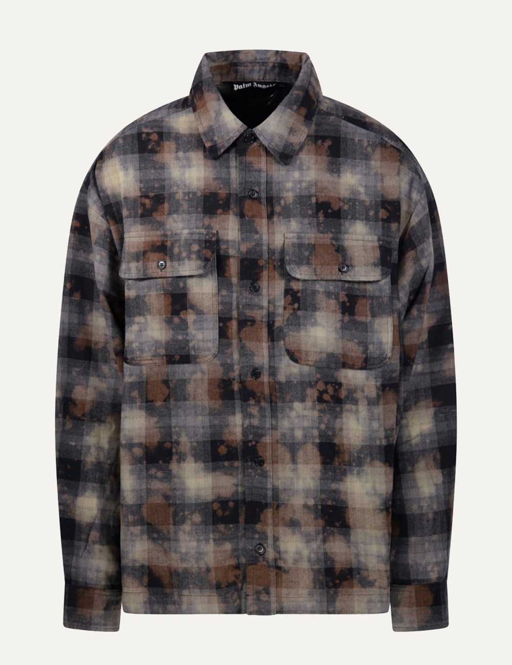 PALM ANGELS CURVED LOGO CHECK SHIRT L/S