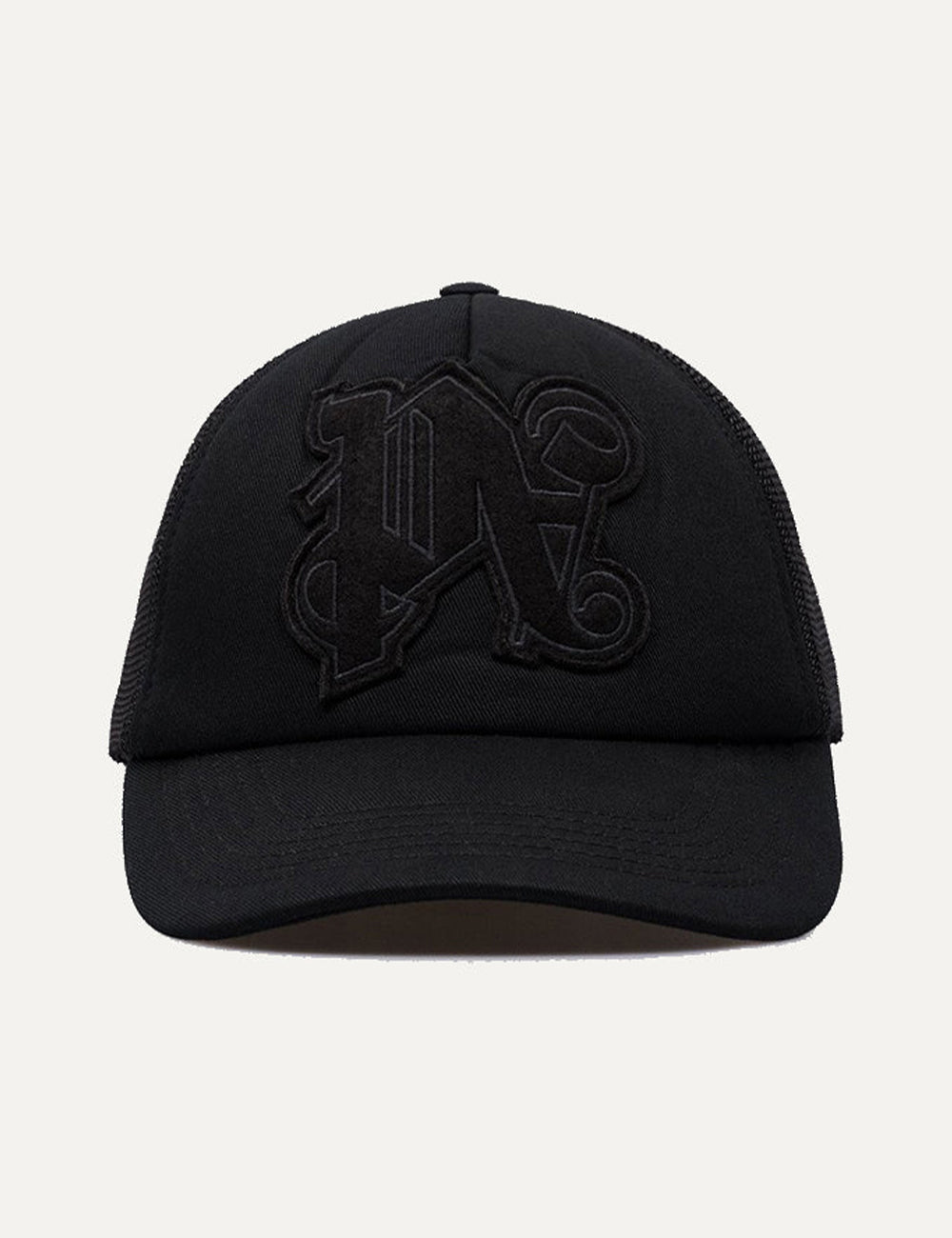 PALM ANGELS PA MONOGRAM TRUCKER CAP