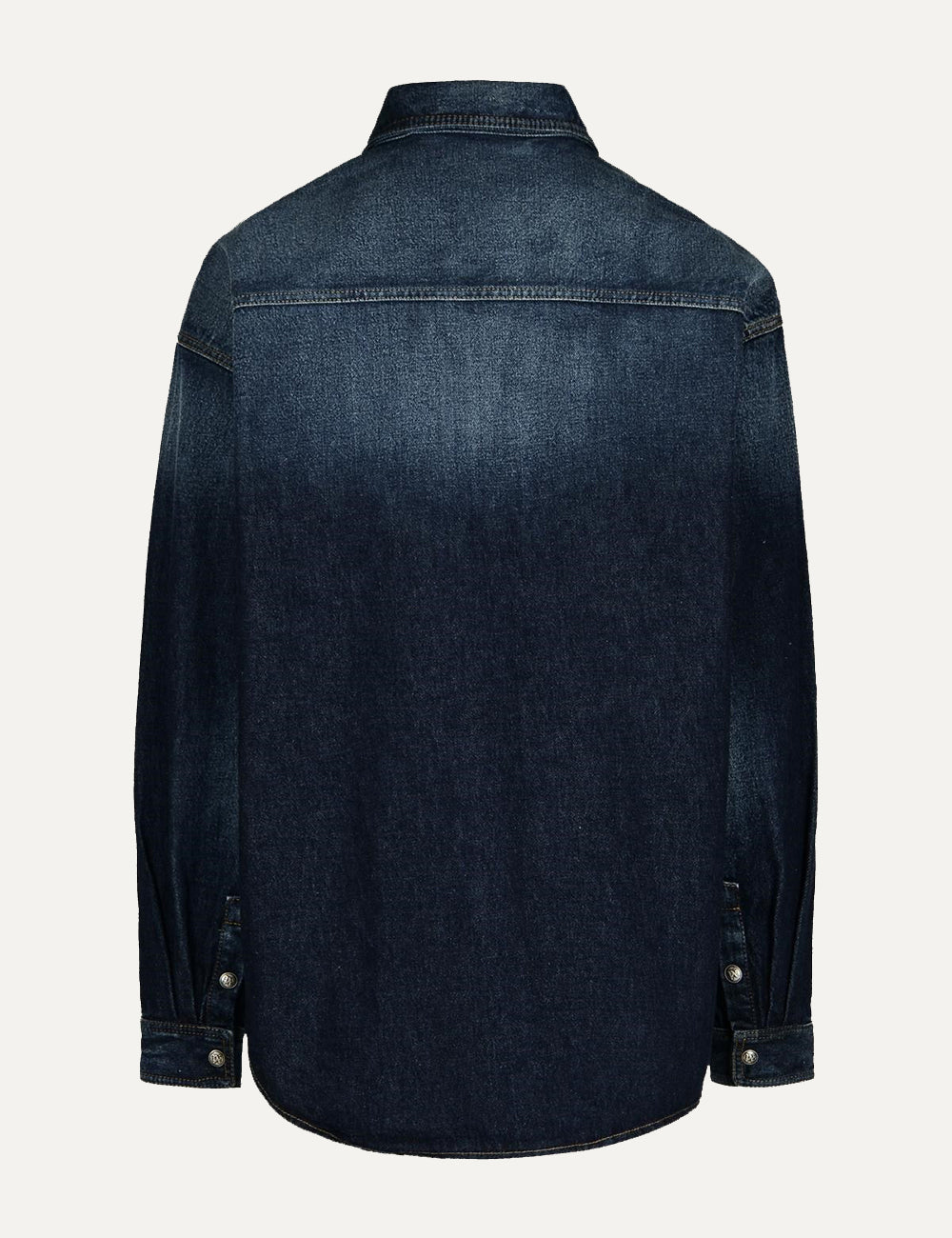 PALM ANGELS MIDNIGHT MONOGRAM DENIM SHIRT