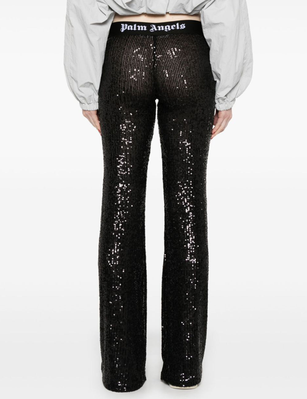 PALM ANGELS B LOGO TAPE SEQUINS FLARE PNT