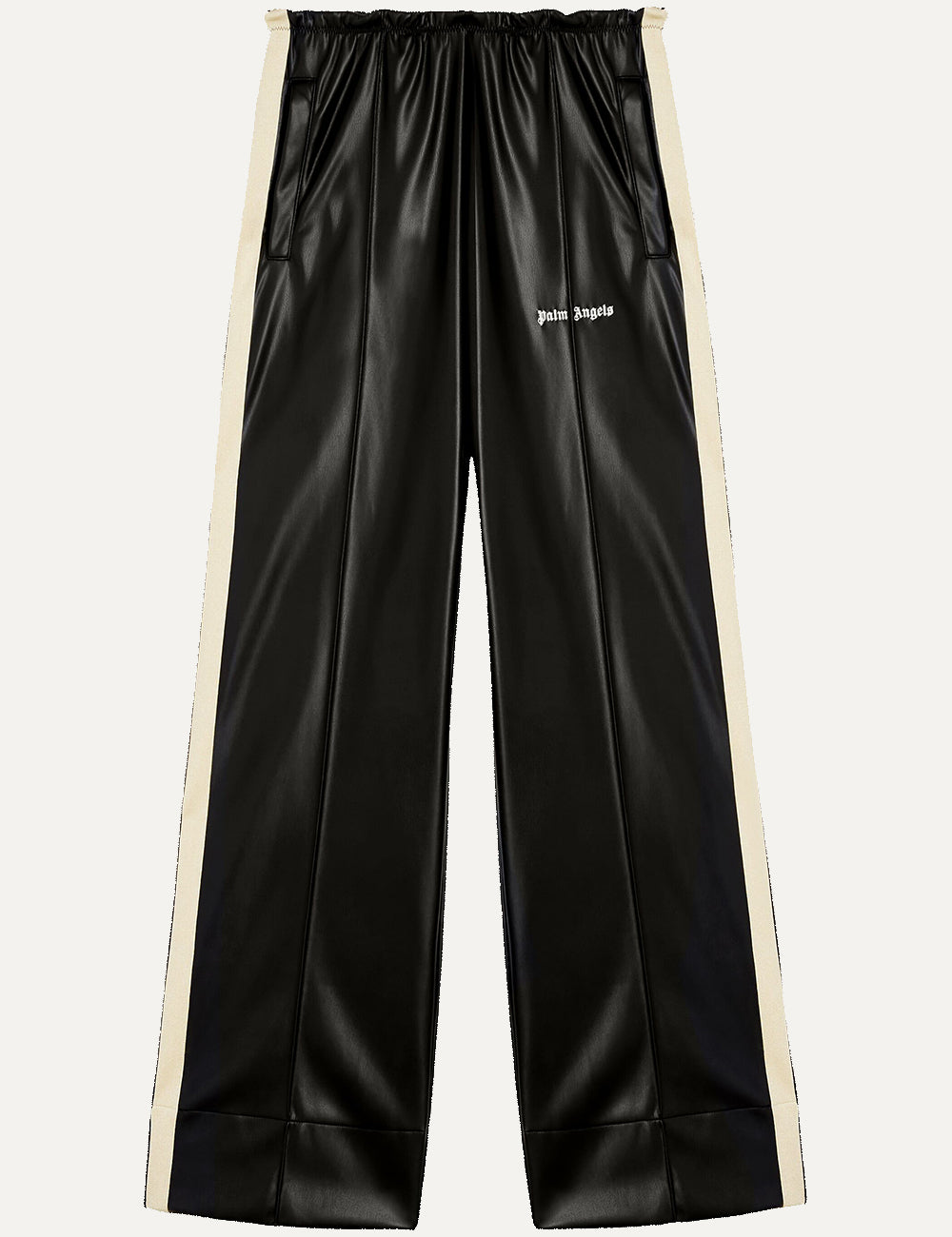 PALM ANGELS LEATHER EFFECT TRK LOOSE PANT