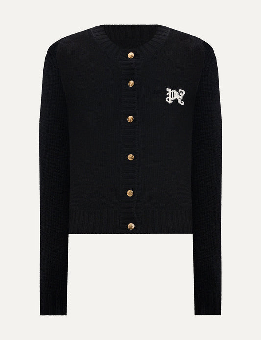 PALM ANGELS PA MONOGRAM CARDIGAN