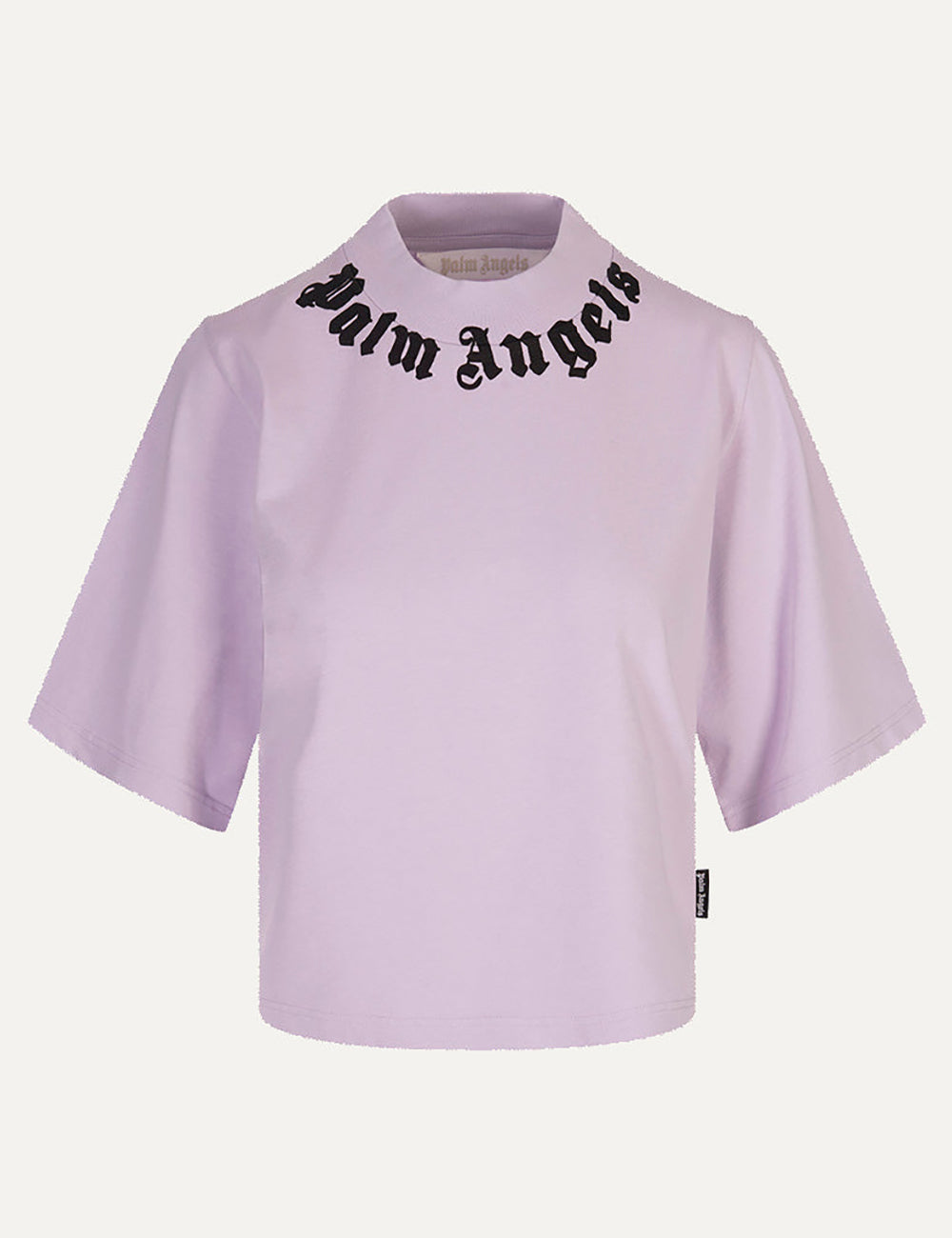 PALM ANGELS NECK LOGO CROP TEE