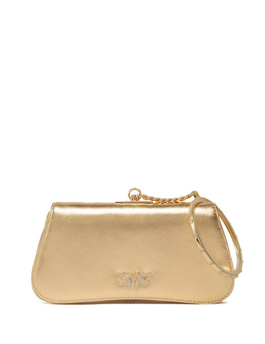 PINKO MARPESIA CLUTCH NAPPA LAMINATA + BRACELET