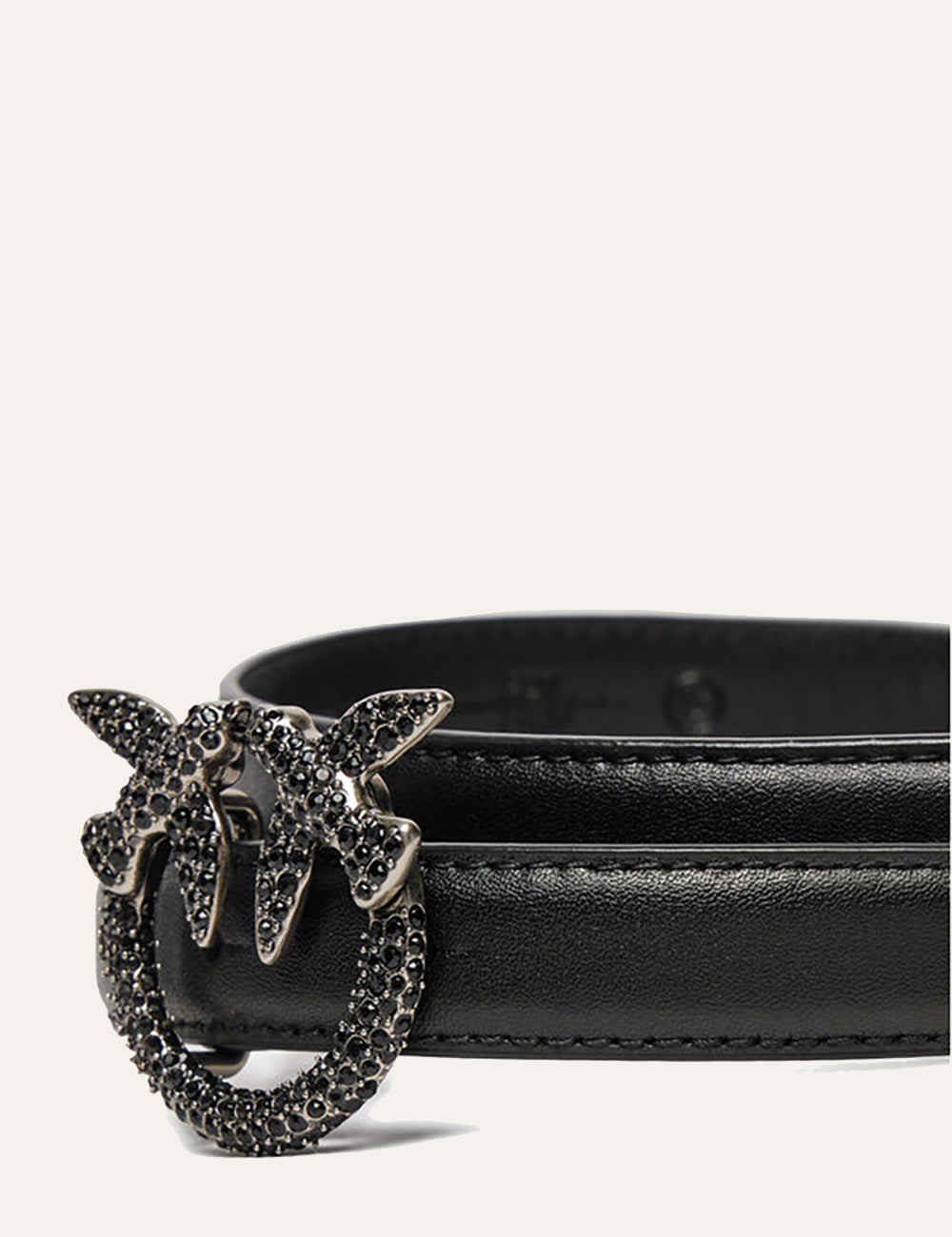 PINKO LOVE BERRY H2 BELT VIT.SETA JEWEL BUCKLE