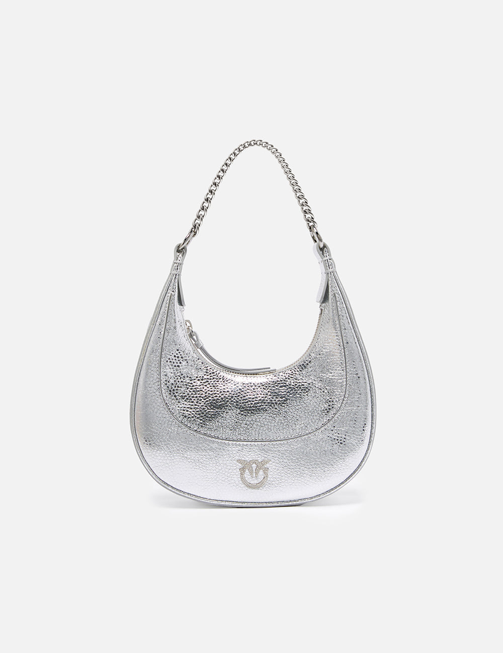 PINKO BRIOCHE HOBO MINI TEXTURE METAL LEATHER