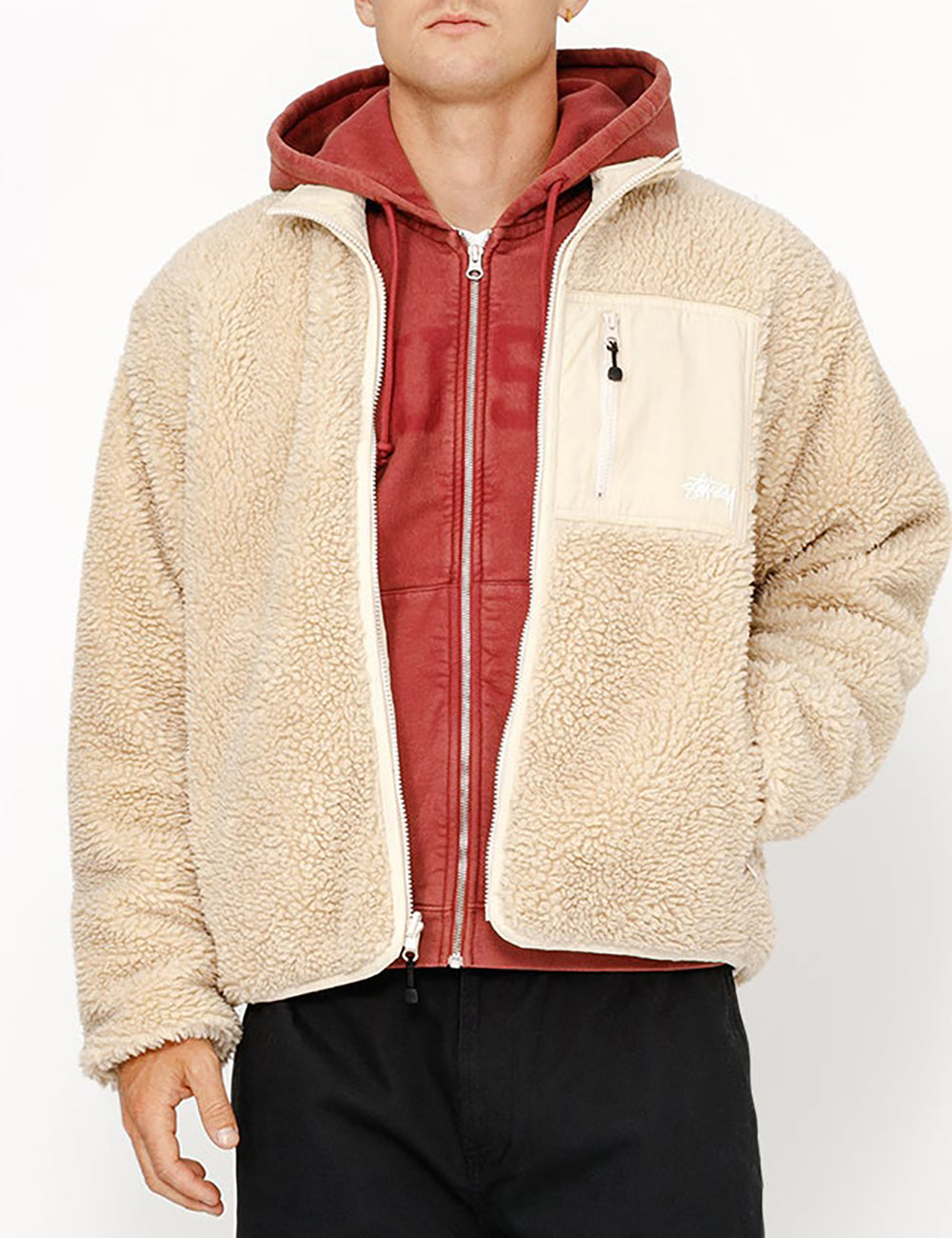 STUSSY SHERPA REVERSIBLE JACKET STUSSY