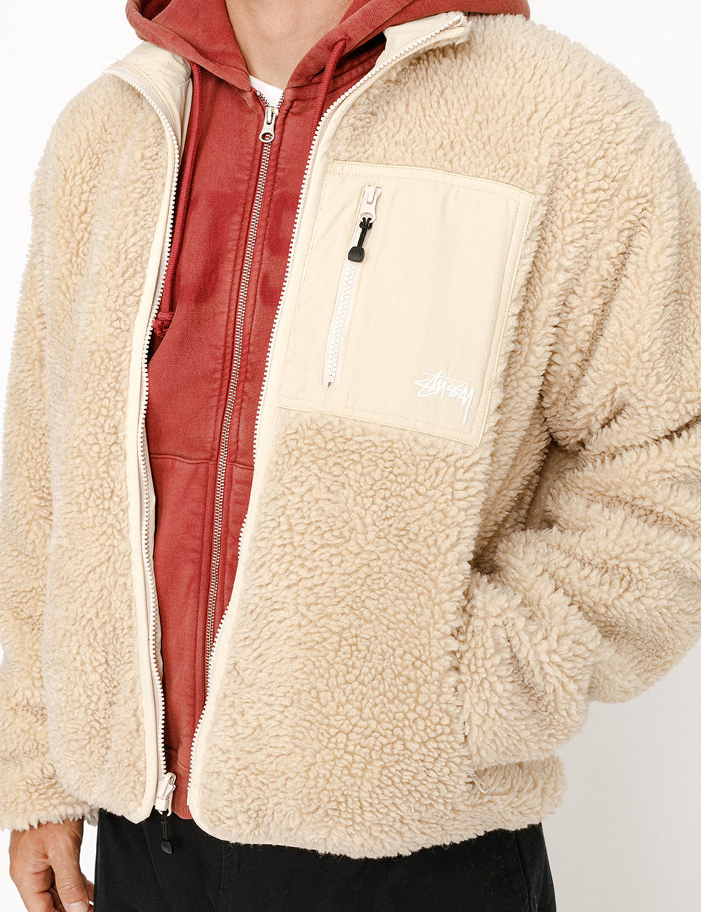 STUSSY SHERPA REVERSIBLE JACKET STUSSY