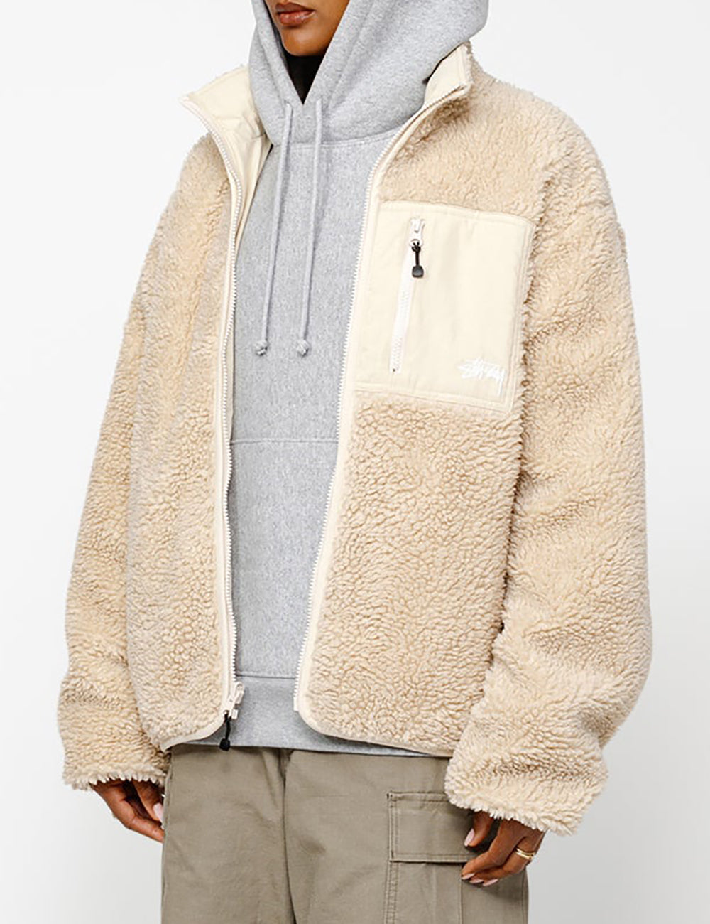 STUSSY SHERPA REVERSIBLE JACKET STUSSY