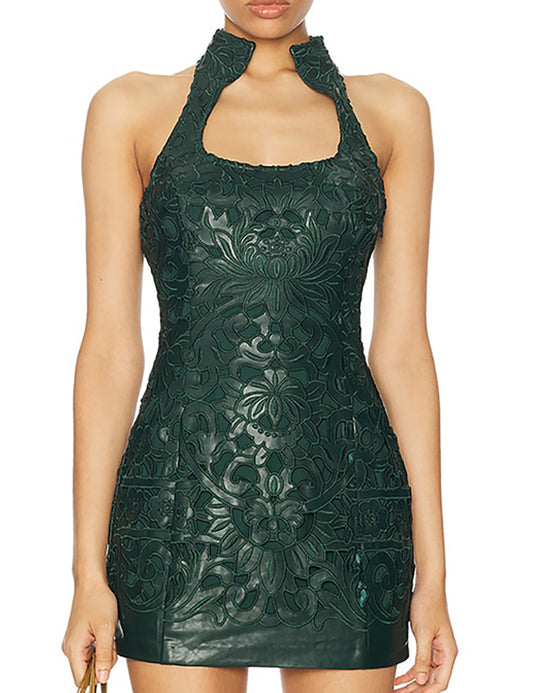 CULT GAIA AKAIA DRESS FOREST GREEN