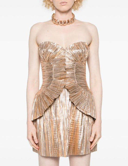 CULT GAIA CHARLIQUE DRESS GOLD