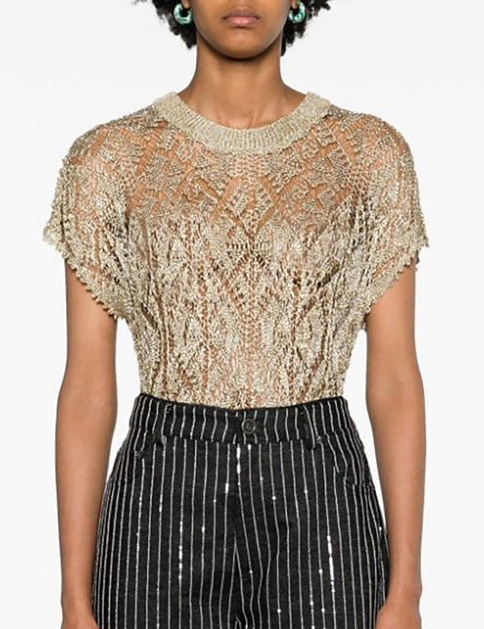 GANNI METALLIC TOP GANNI