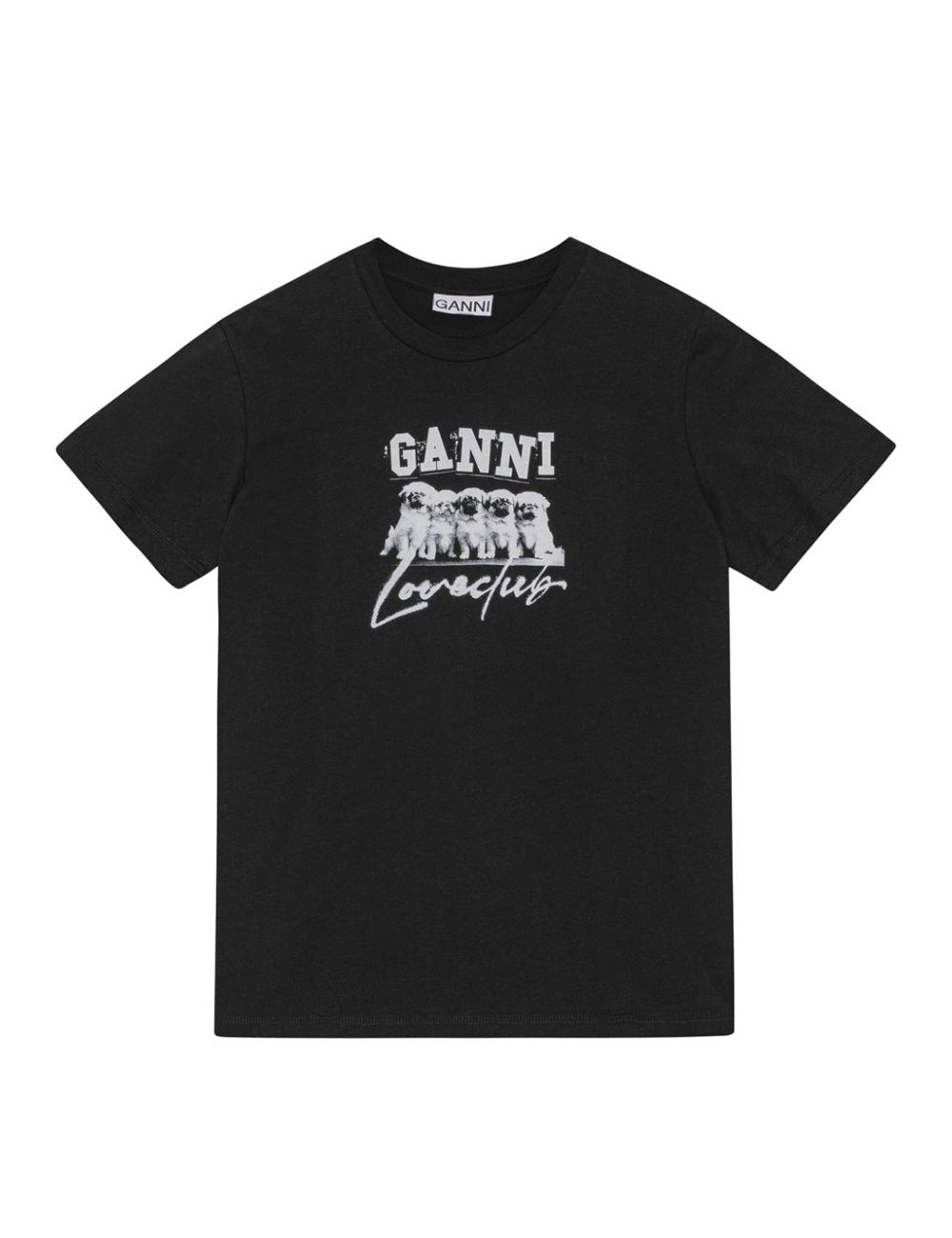 GANNI THIN JERSEY PUPPY LOVE RLX T-SHIRT GANNI