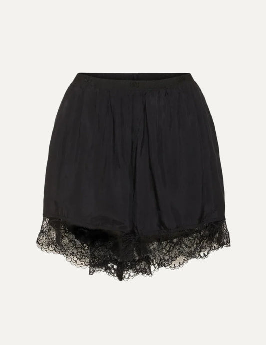 GANNI VISCOSE HABOTAI ELASTIC SHORTS GANNI